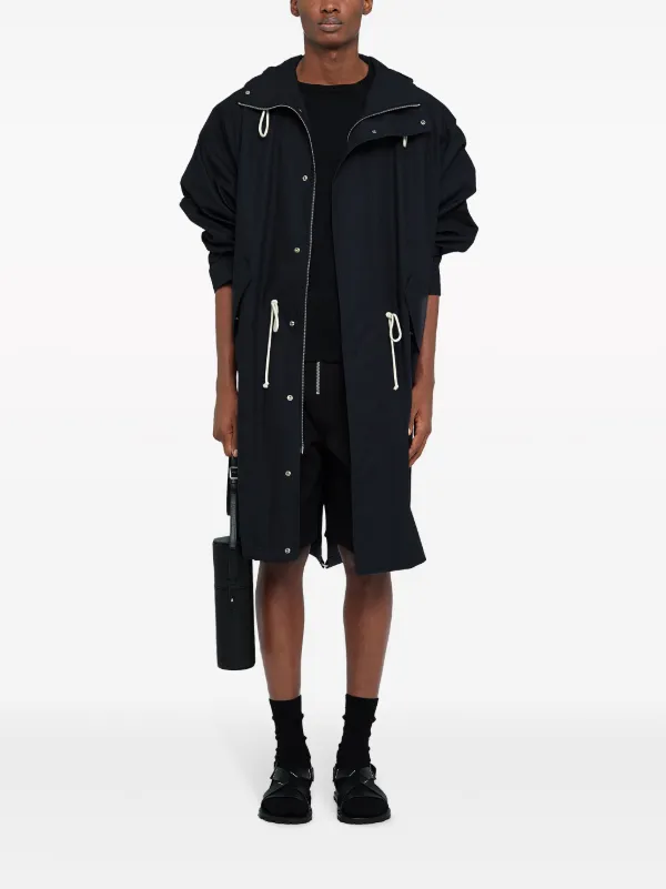 【関税&送料込】Jil Sander Black Wool Parka Jil Sander Jil Sander Logo Parka Coat (Coats and Jackets