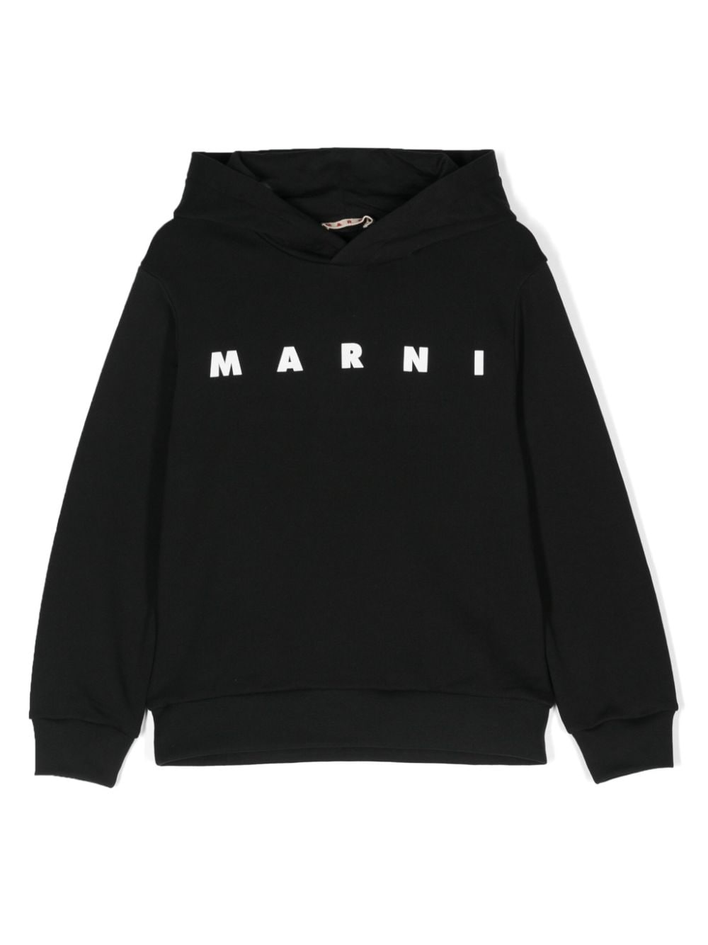 Marni Kids logo-print hoodie - Nero