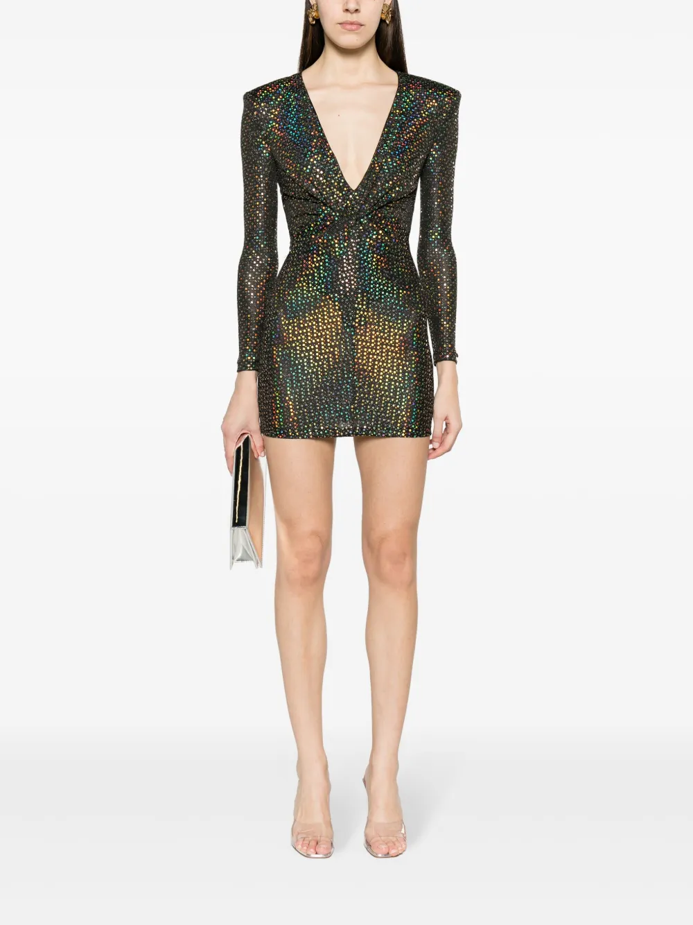 NISSA Mini-jurk met pailletten - Zwart