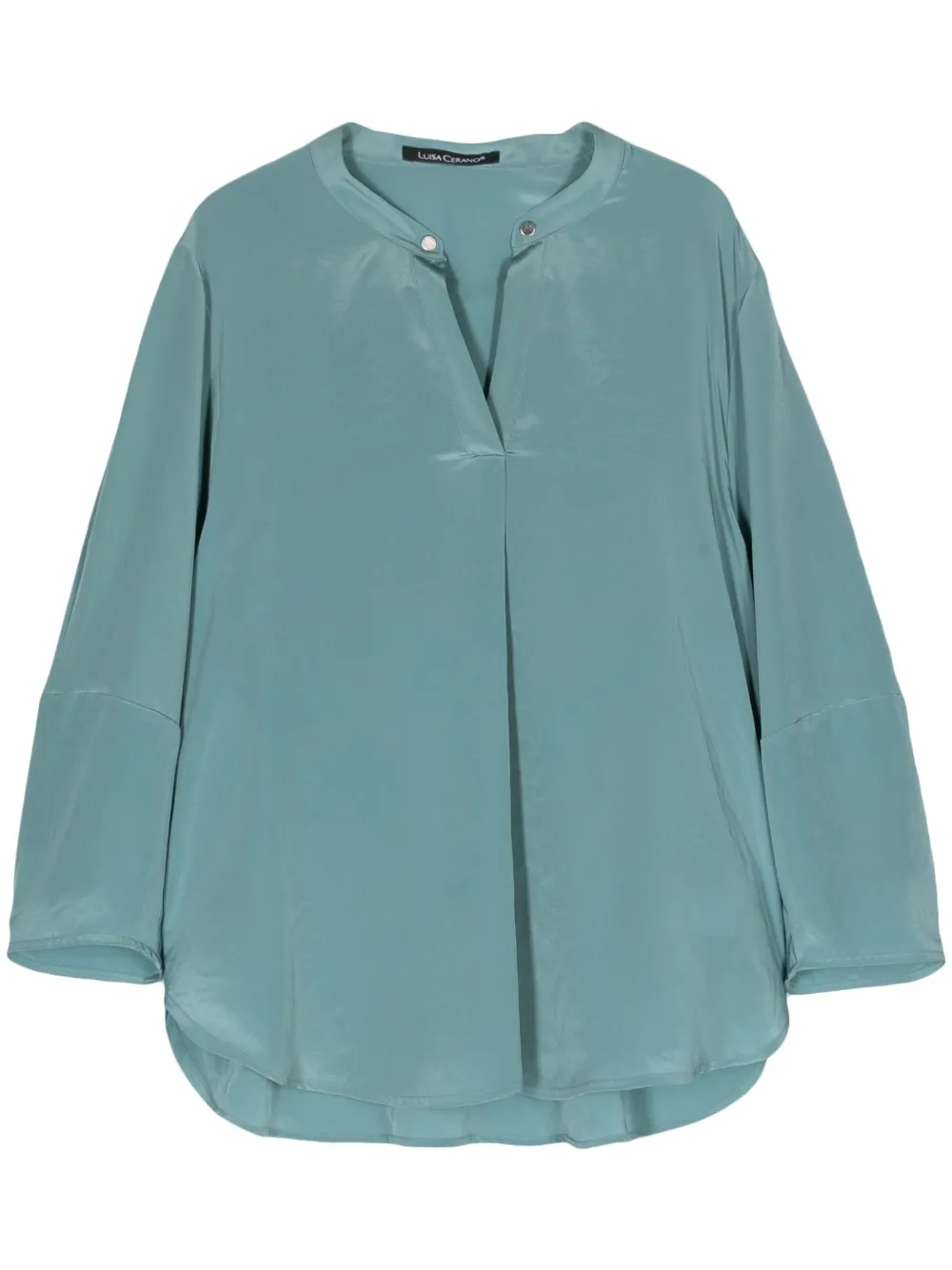 Luisa Cerano Blouse met V-hals Blauw