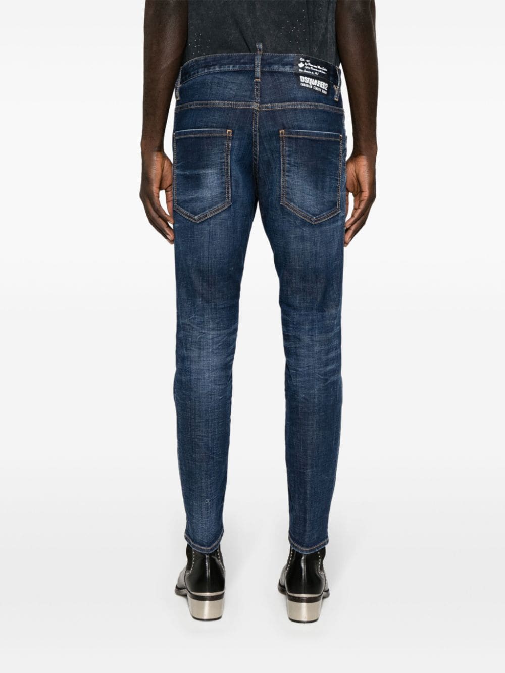 Shop Dsquared2 Skater Mid-rise Slim Jeans In Blue