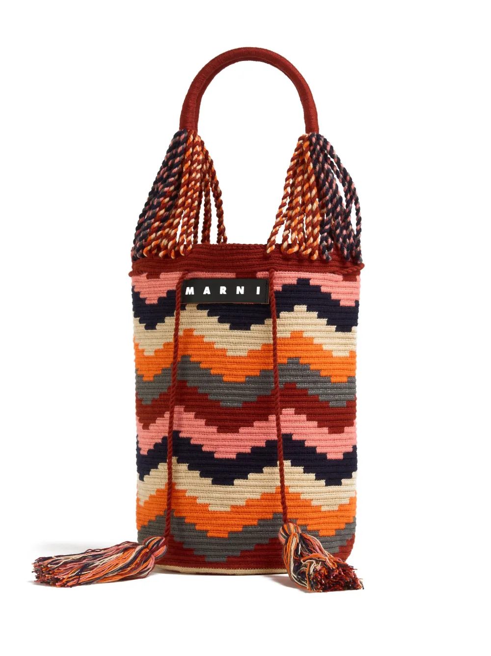 Marni Market Cot Knitted Bucket Bag Farfetch