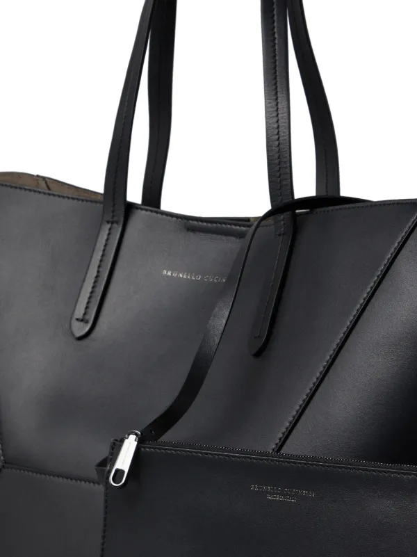 Brunello Cucinelli Borsa Tote BC Duo In Pelle | Nero