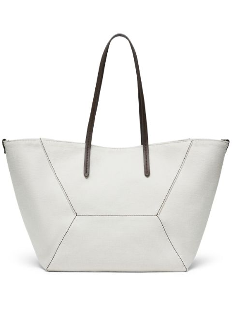 Brunello Cucinelli Monili-detail canvas tote bag Women