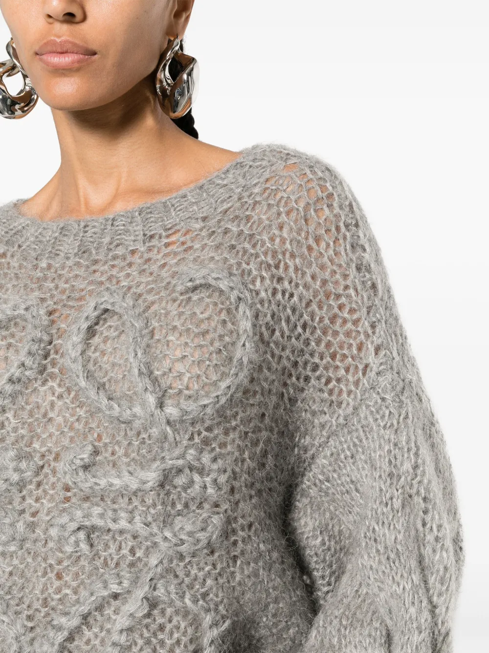 LOEWE Trui met geborduurd logo Grijs