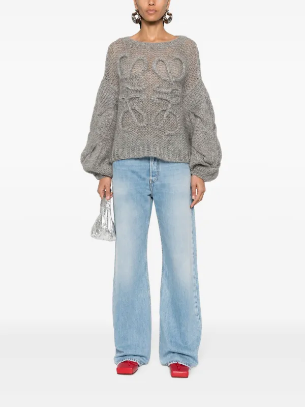LOEWE オープンニット セーター | グレー | FARFETCH JP