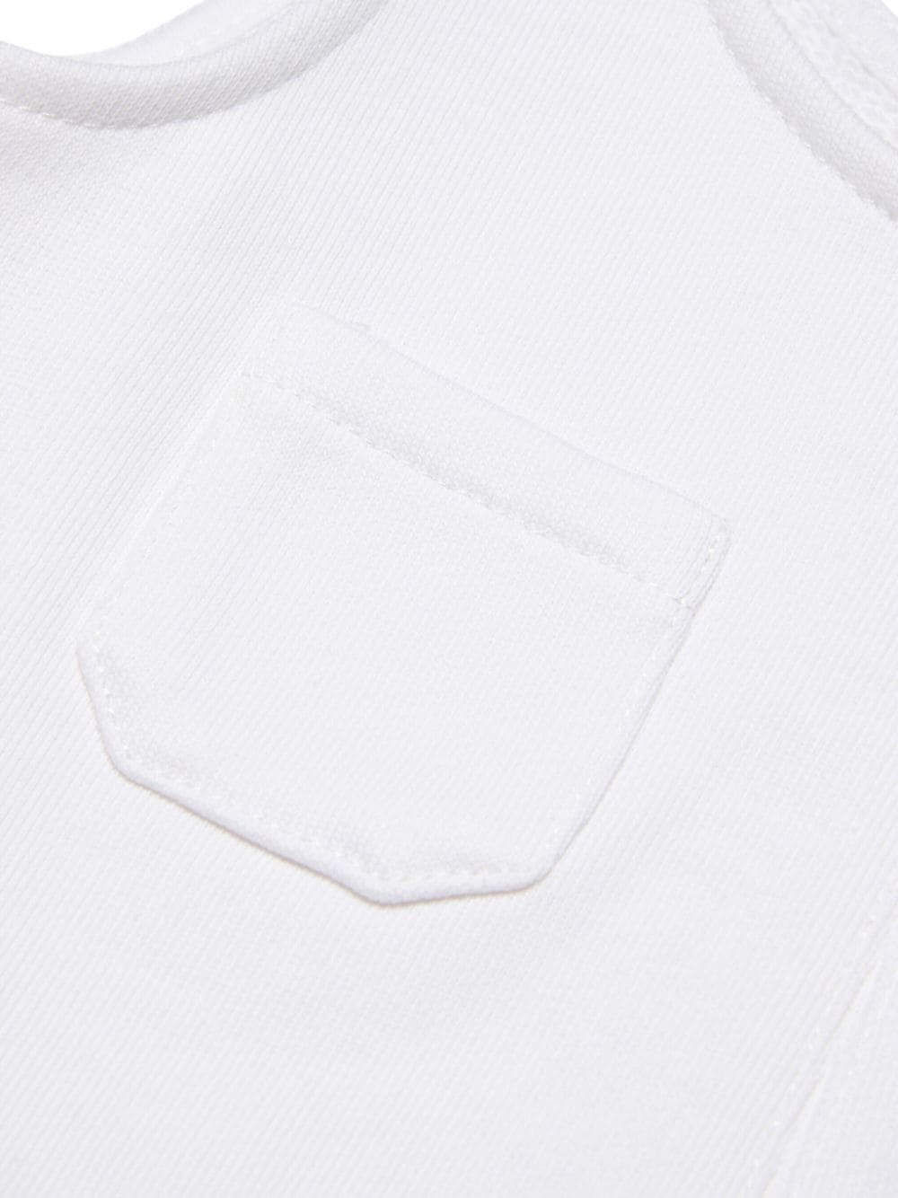 Shop Marni Logo-embroidered Cotton Dress In White