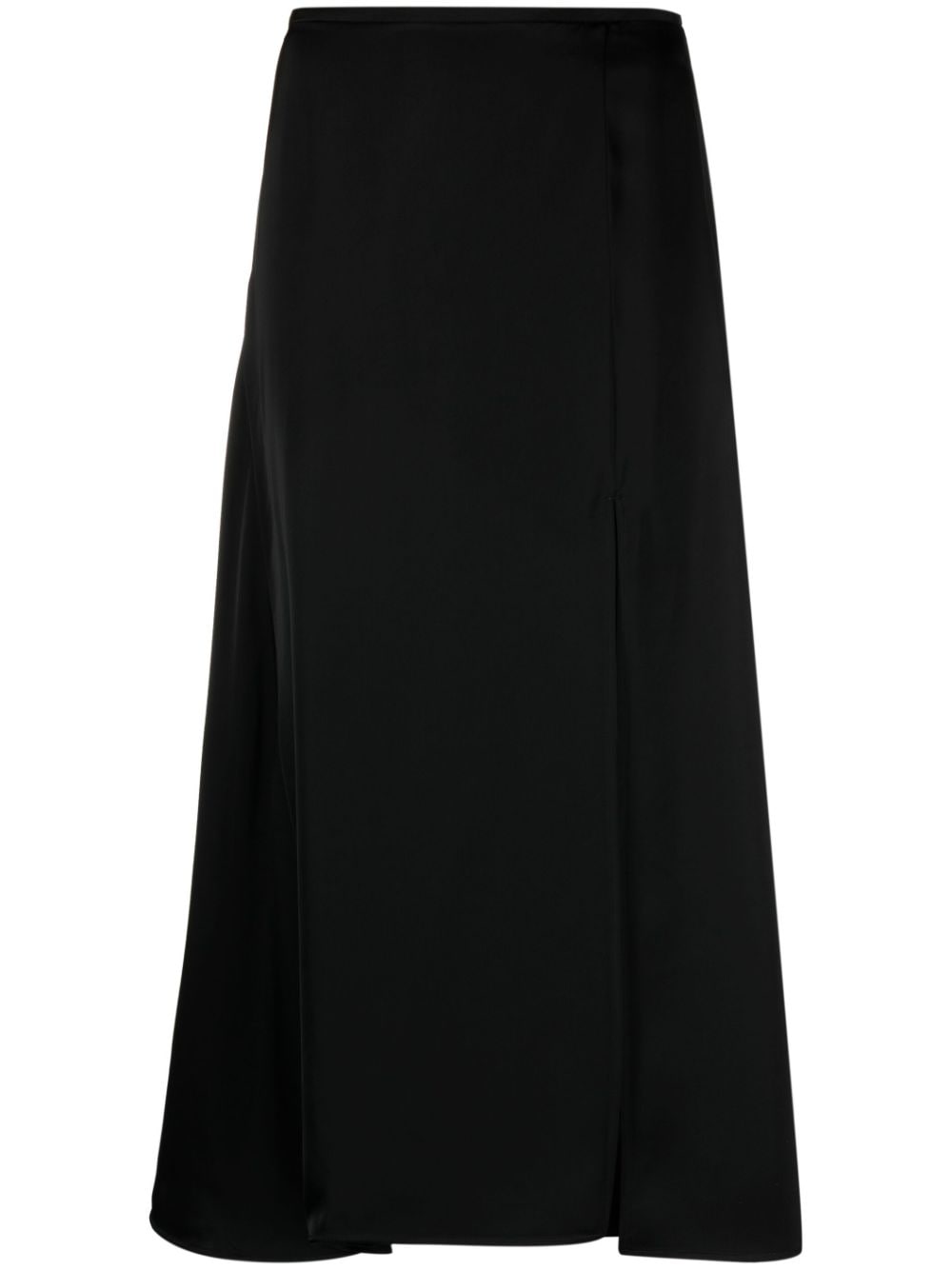 Jil Sander asymmetric midi skirt - Nero