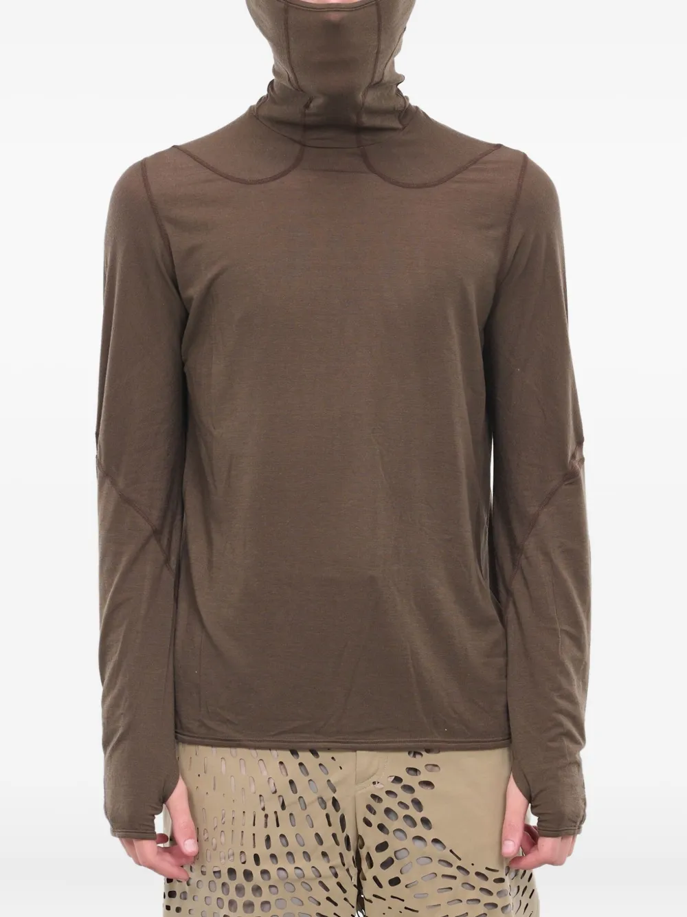 Post Archive Faction 5.1 Long Sleeve Center top | Brown | Image 1