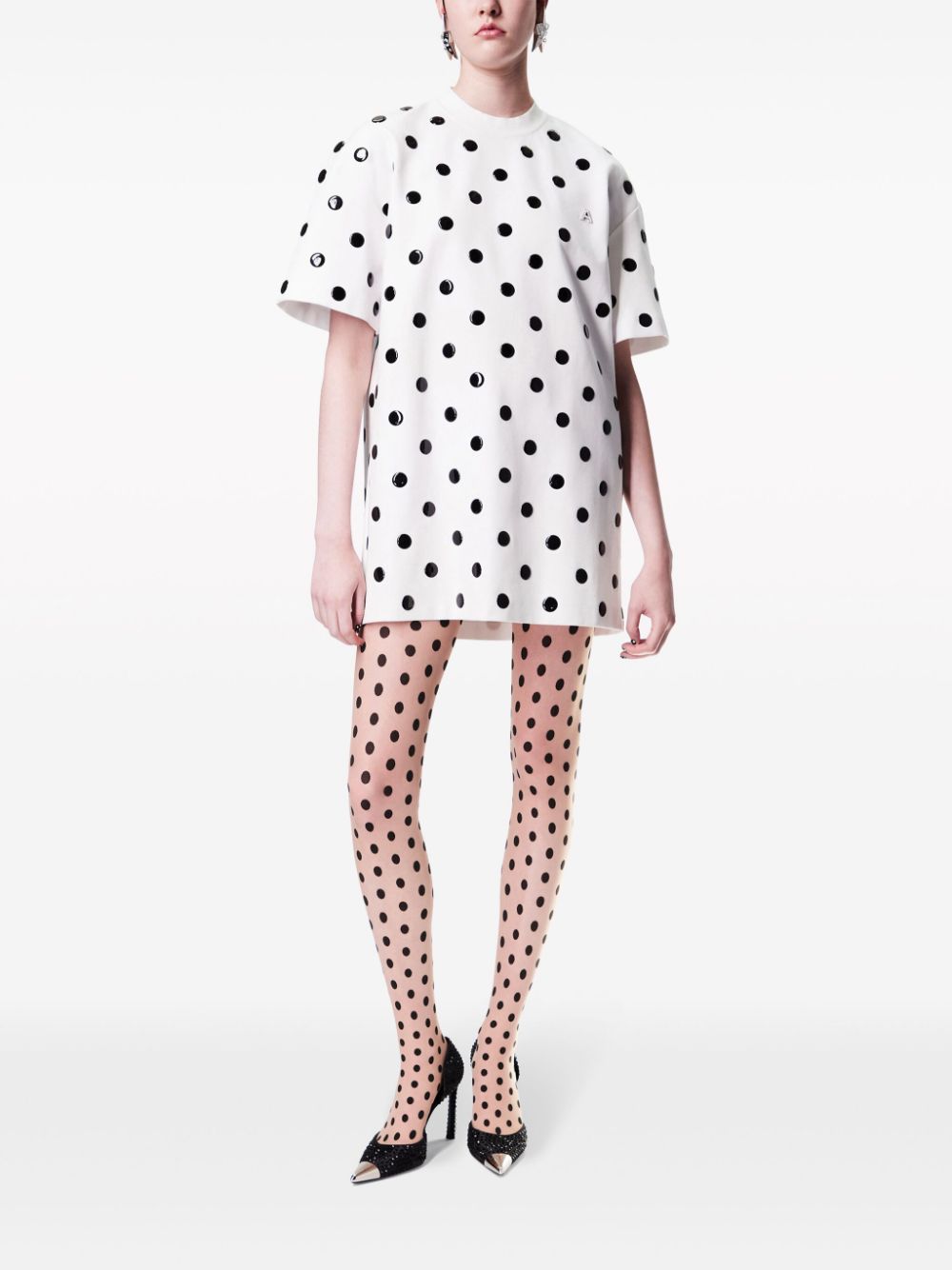 Image 2 of AREA polka-dot T-shirt dress
