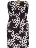 AREA star-print jacquard minidress - Black