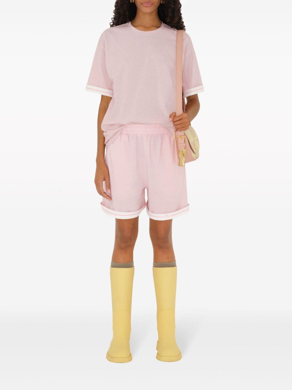 Burberry Katoenen shorts met print Roze