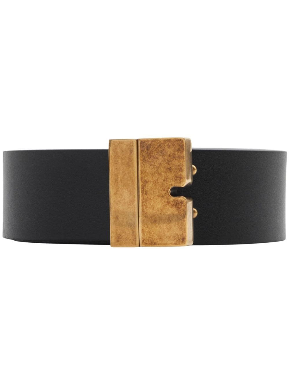 Burberry Logo-engraved Reversible Leather Belt In Black