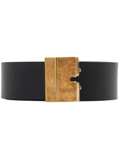 Burberry logo-engraved reversible leather belt Men