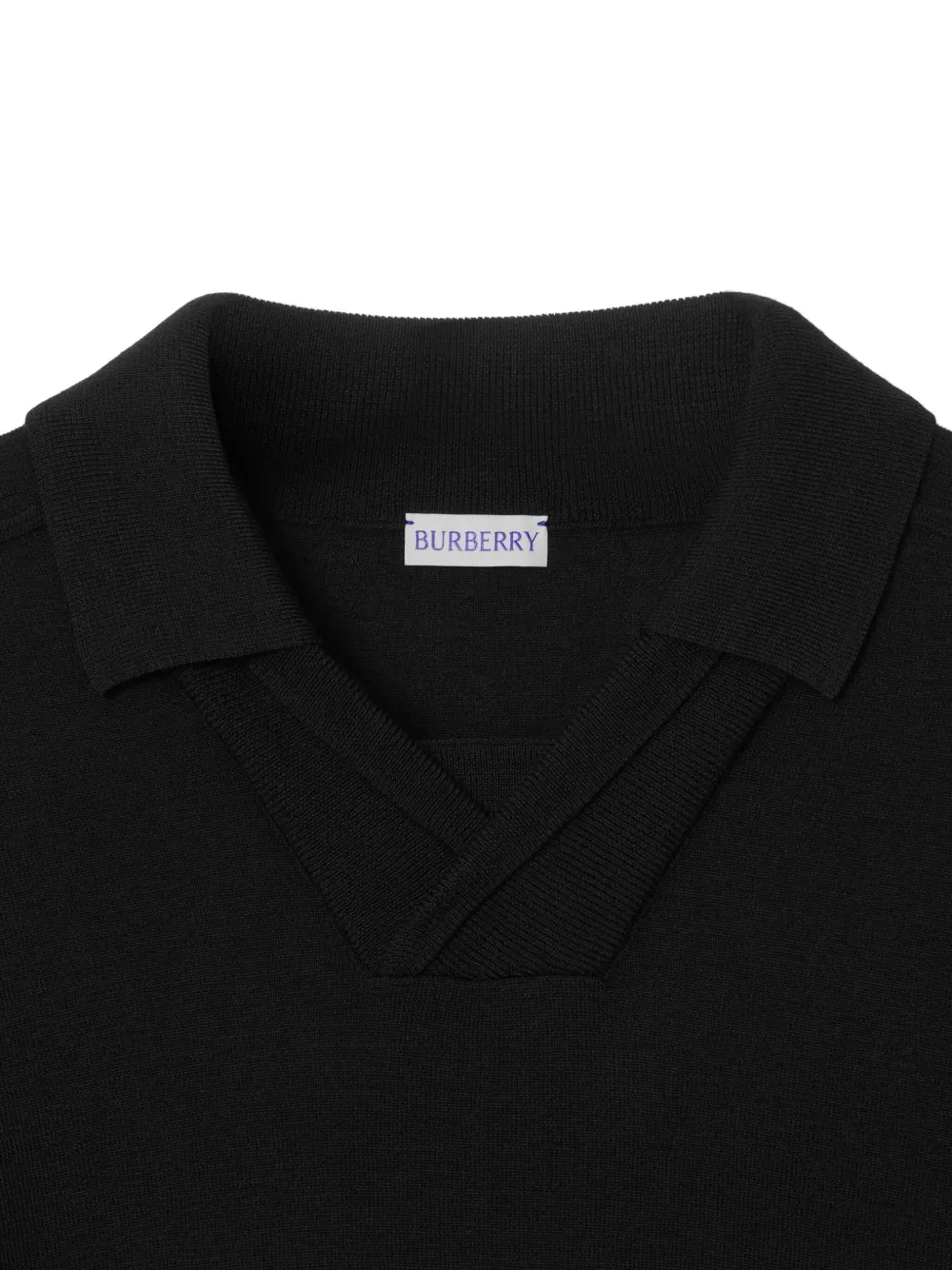 Affordable Burberry V-neck wool polo shirt Men