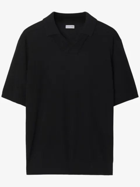 Burberry V-neck wool polo shirt
