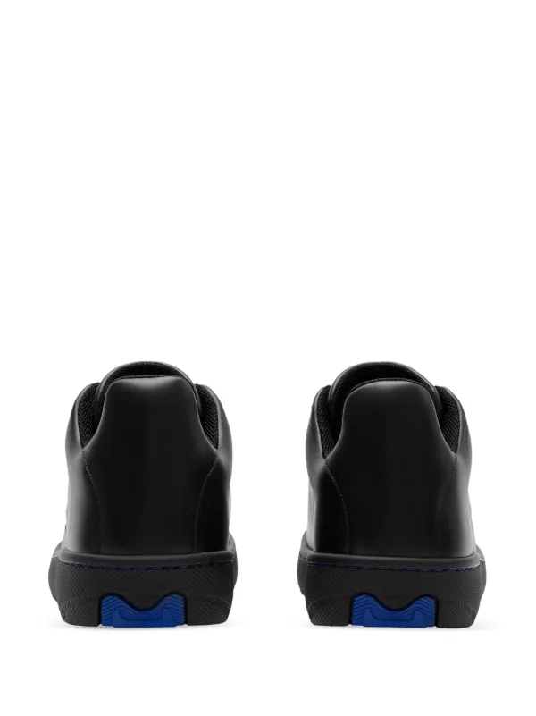 Burberry Box Leather Sneakers | Black | FARFETCH GE