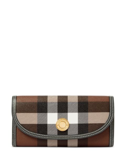 Burberry check-pattern leather-trim wallet Women