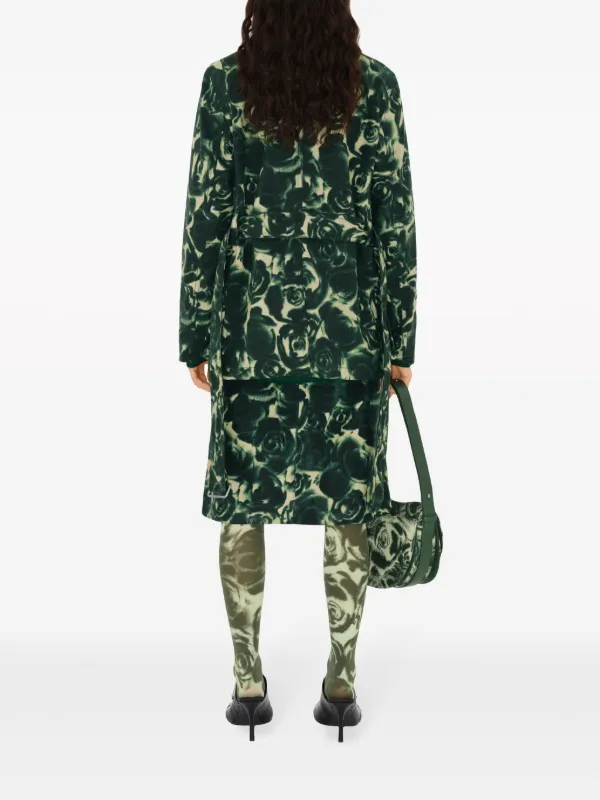 Burberry オイルドジャケット グリーン カーキ レディース