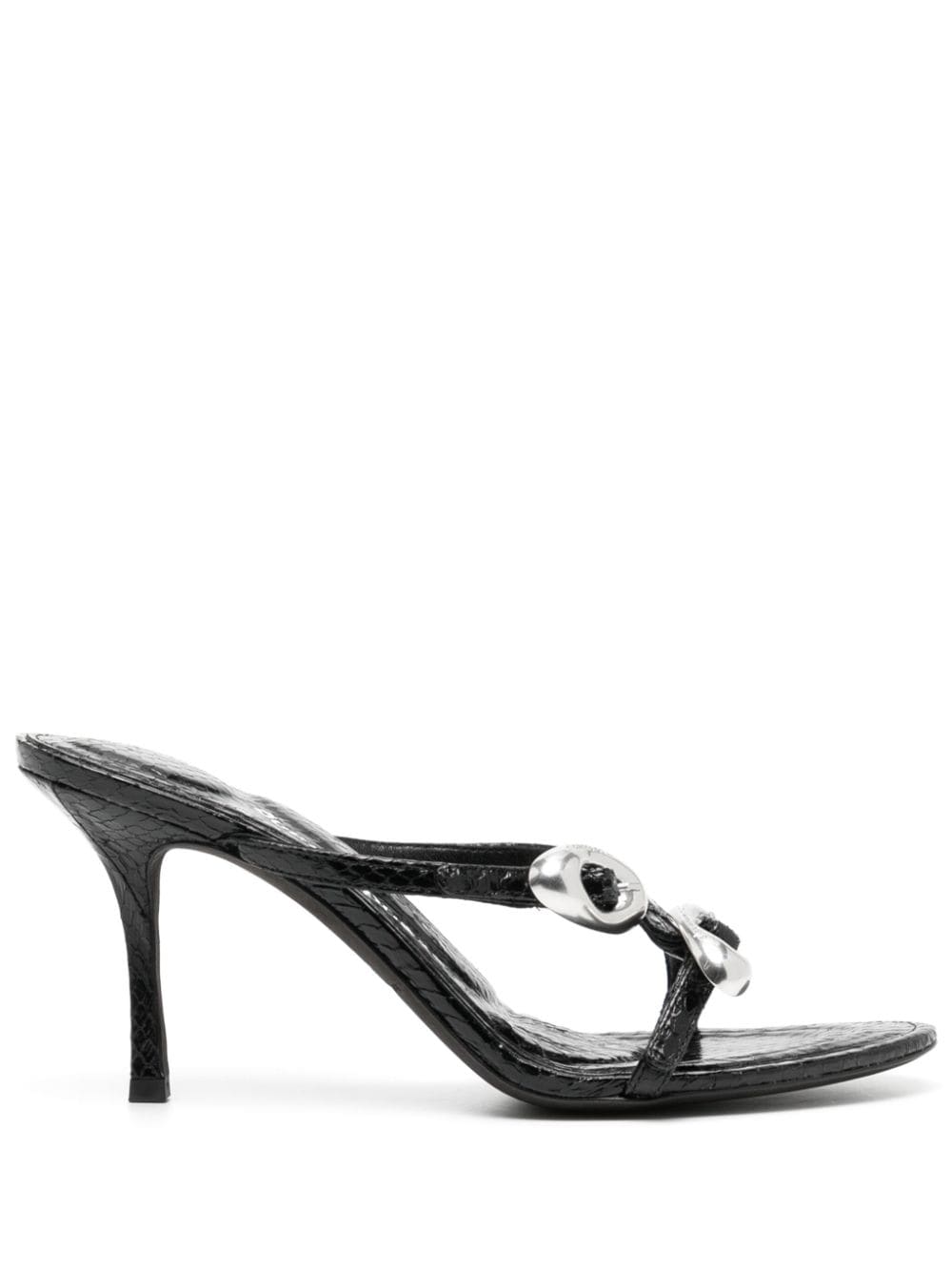 Shop Alexander Wang Dome 85mm Slip-on Sandals In Black