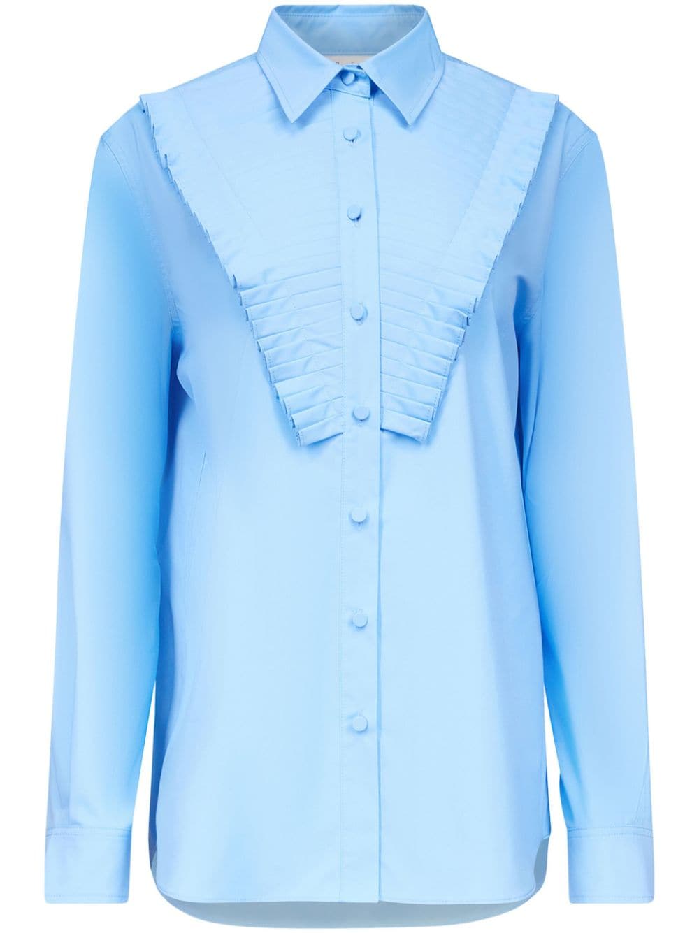 Area Pleated-bib Tuxedo Shirt In Blue