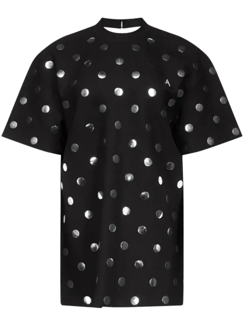 AREA polka-dot T-shirt dresses