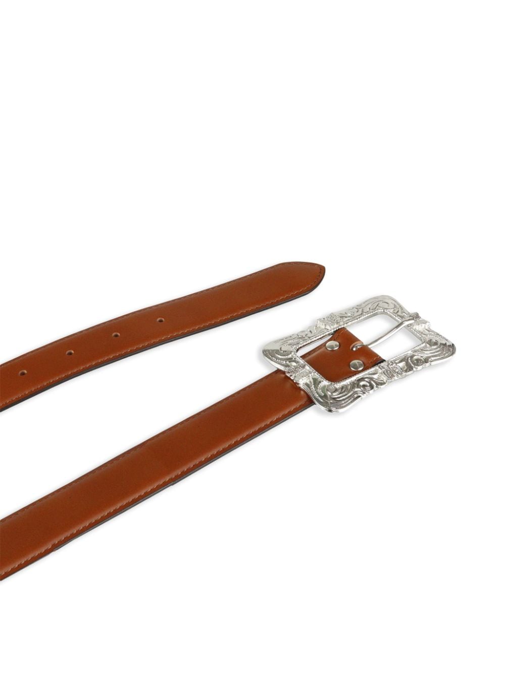 Shop Needles Papillon Leather Belt In Brown