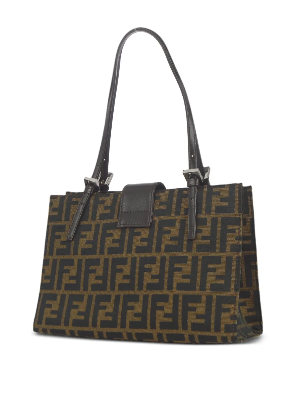 Fendi Pre-Owned 1990s-2000s canvas shopper met Zucca jacquard - Bruin