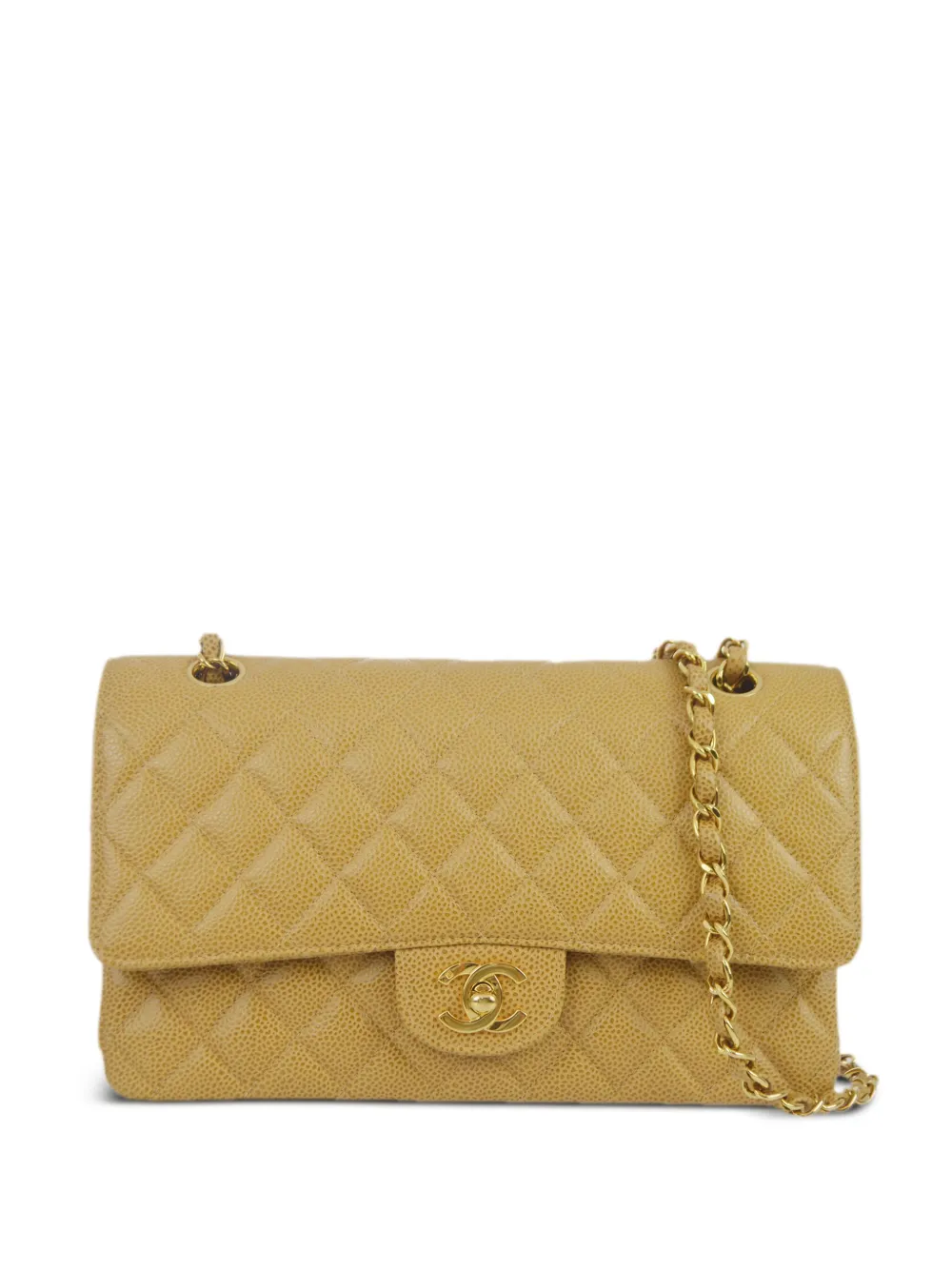 CHANEL Pre-Owned 2002 medium Double Flap shoulder bag | Neutrals | Image 1