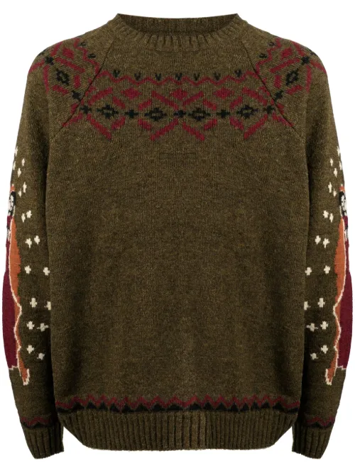 Pull en maille à motif intarsia - KAPITAL - Modalova