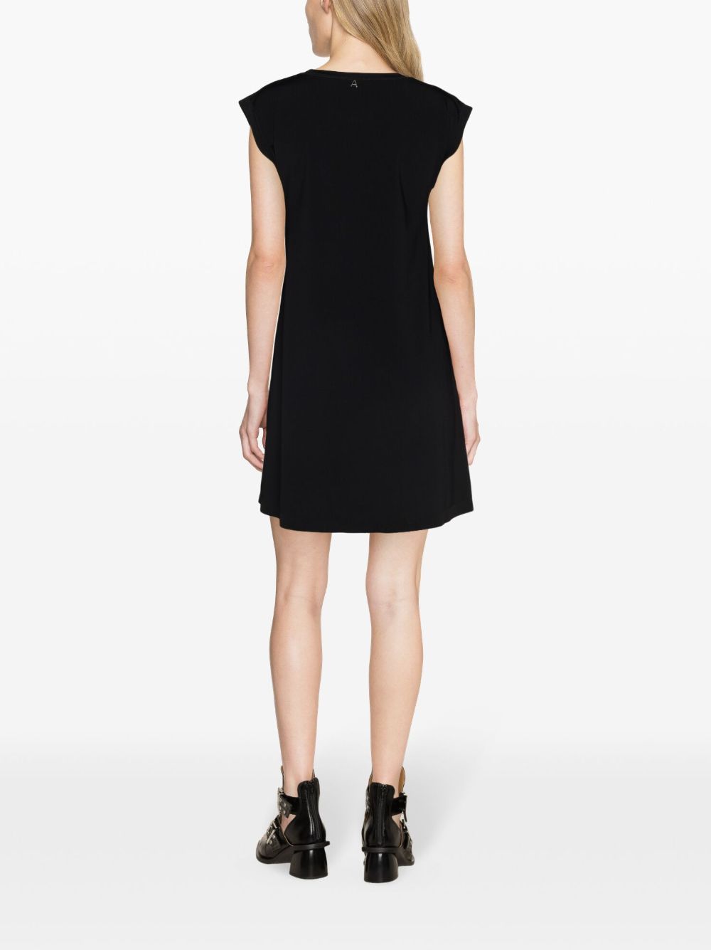 TWINSET Ribgebreide mini-jurk Zwart
