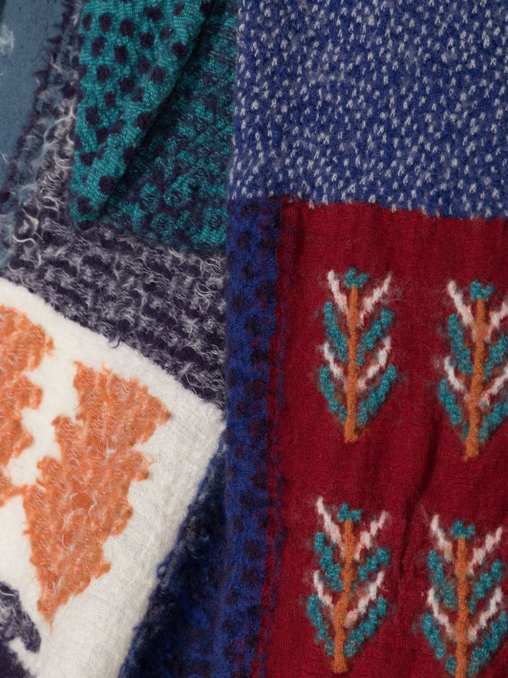 Shop Kapital Village Gabbeh Wool Scarf In Multicolour