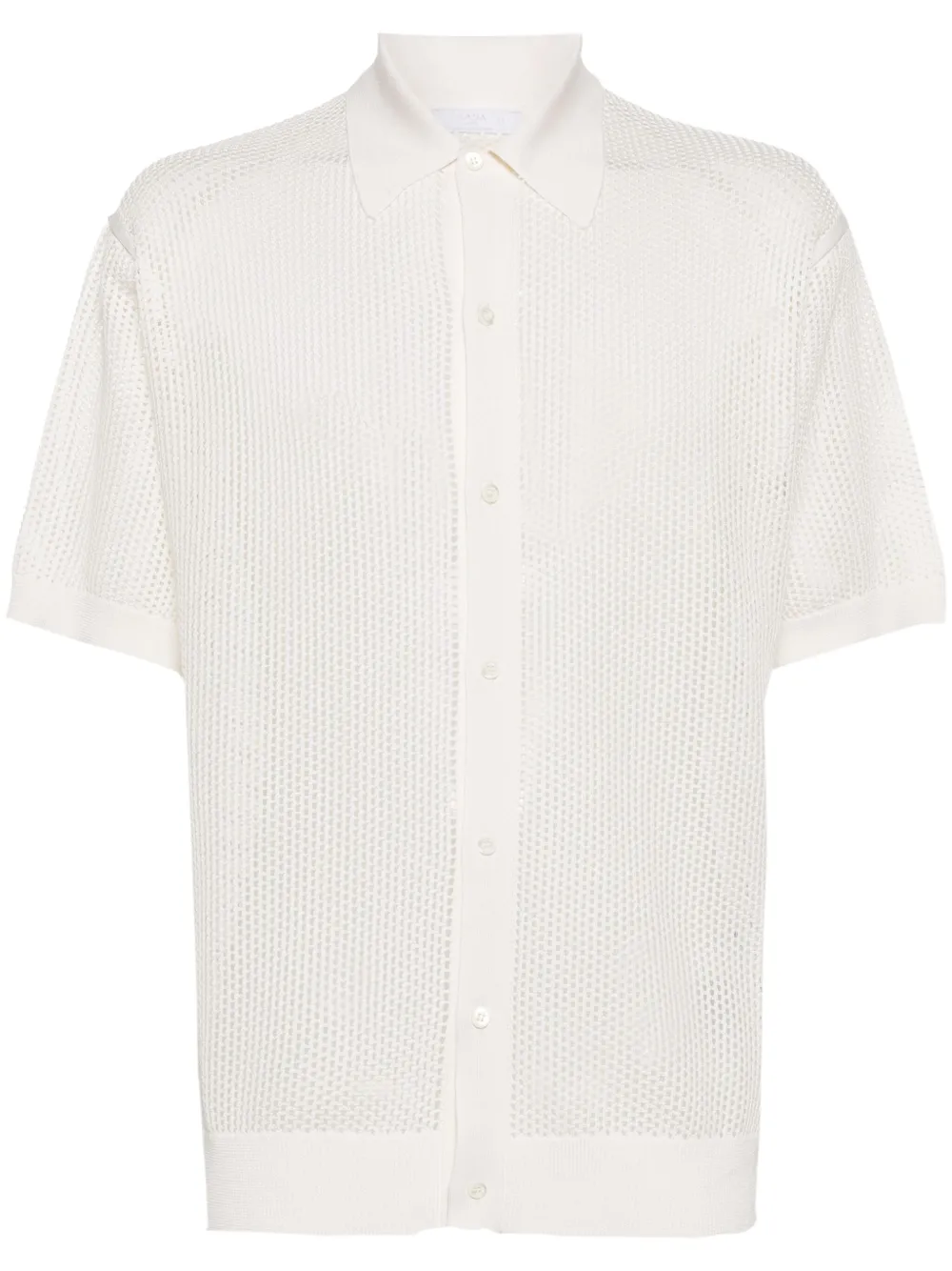 Prada Poloshirt met geborduurd logo Beige