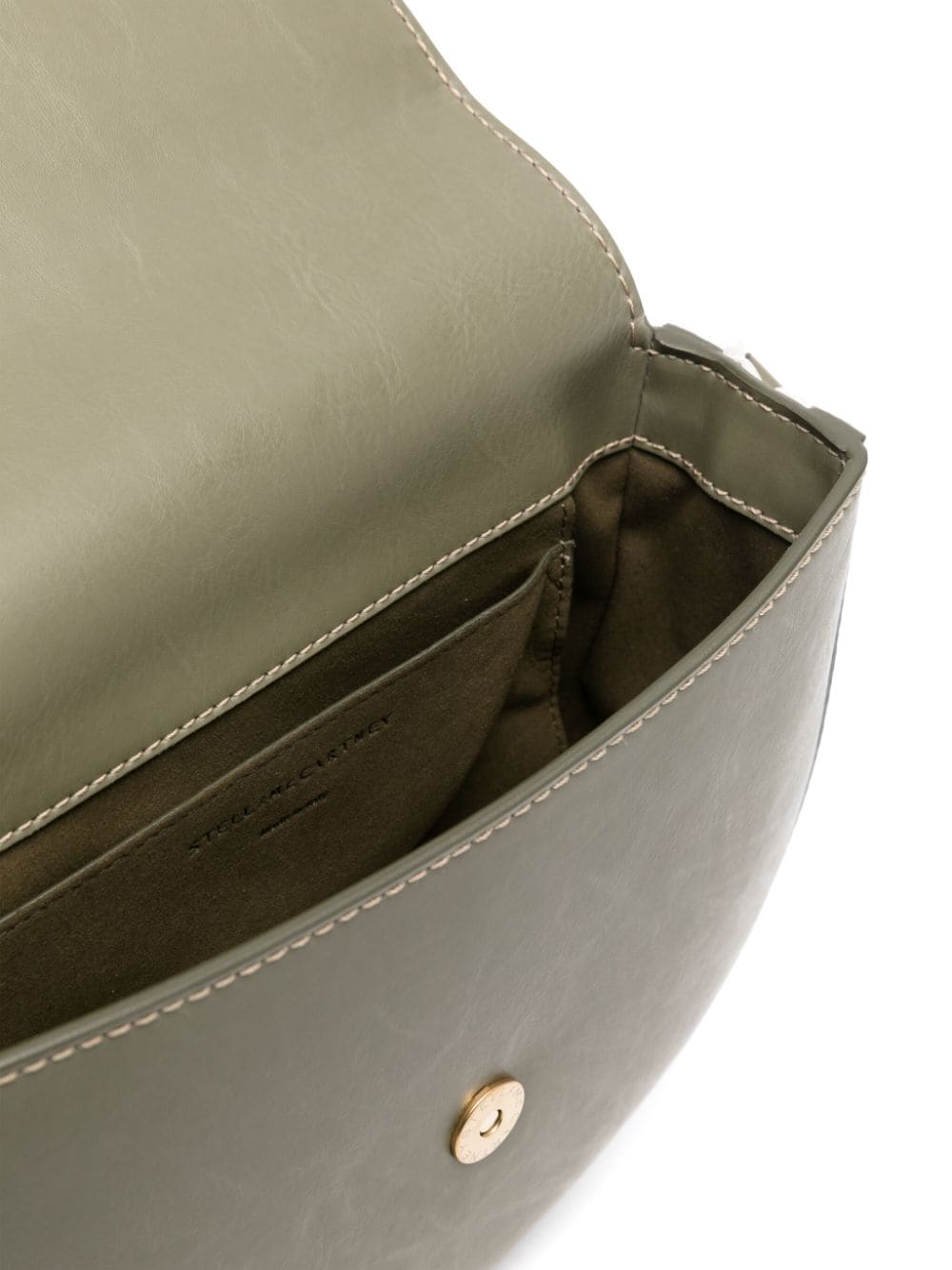 Shop Stella Mccartney Medium Frayme Shoulder Bag In Grün