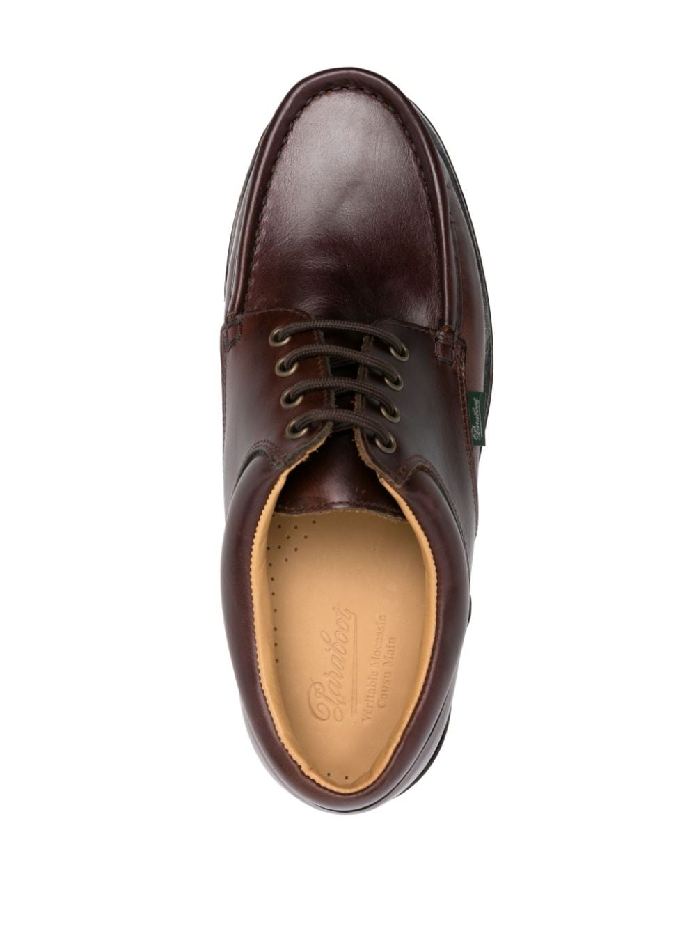 Shop Paraboot Thiers Leather Boat Shoes In Brown