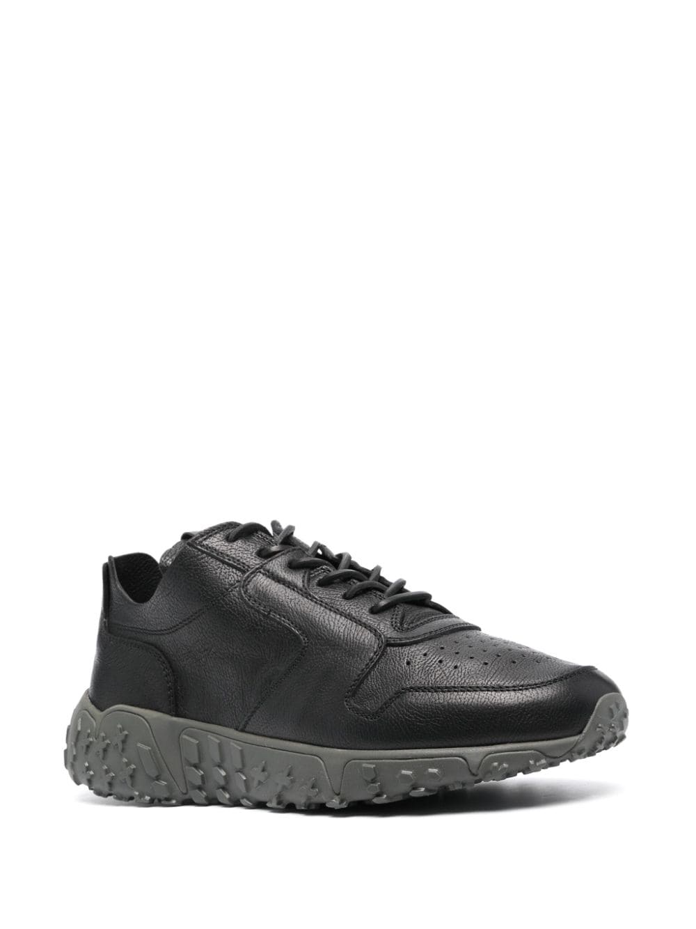 Shop Buttero Vinci X Leather Sneakers In Black