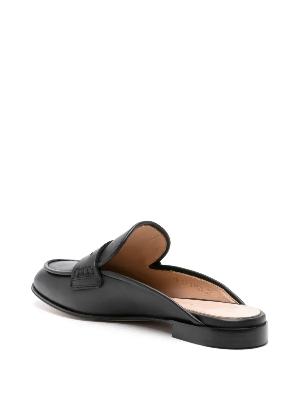 Gianvito Rossi Florio Leather Mules | Black | FARFETCH