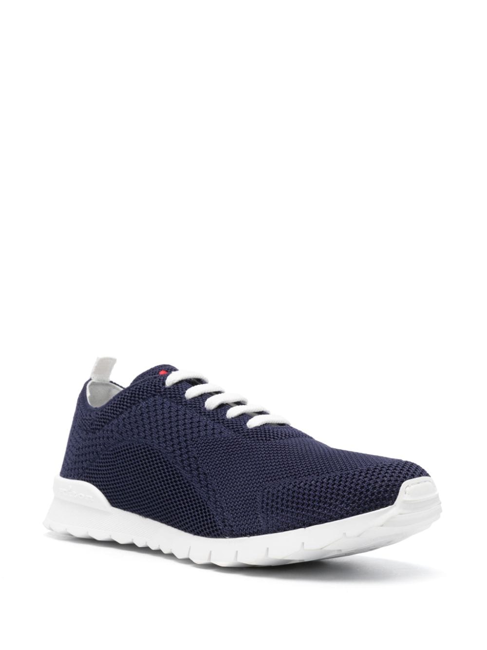 Shop Kiton Embroidered-logo Sneakers In Blue