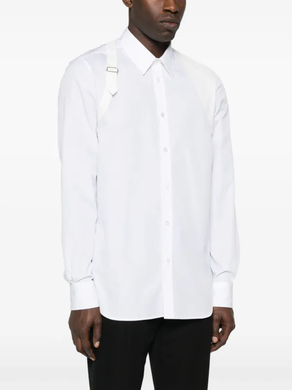 Alexander McQueen バックル シルクシャツ | ホワイト | FARFETCH JP