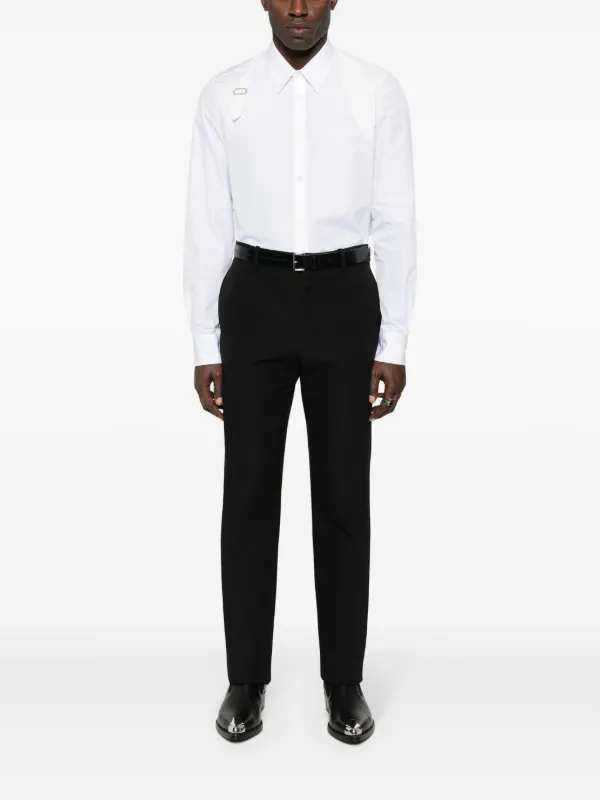 【alexander mcqueen】バックル付きホワイトコットンシャツ Alexander McQueen バックル シャツ | ホワイト | FARFETCH JP