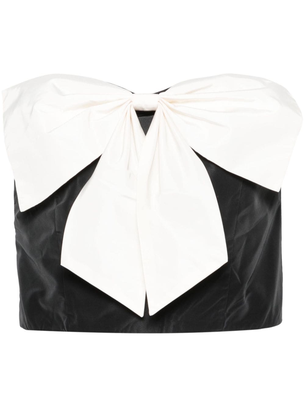 Shop Staud Atticus Bow-embellished Top In Black