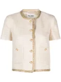 Miu Miu check-pattern tweed jacket - Neutrals