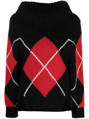 Alexander mcqueen 2025 argyle sweater