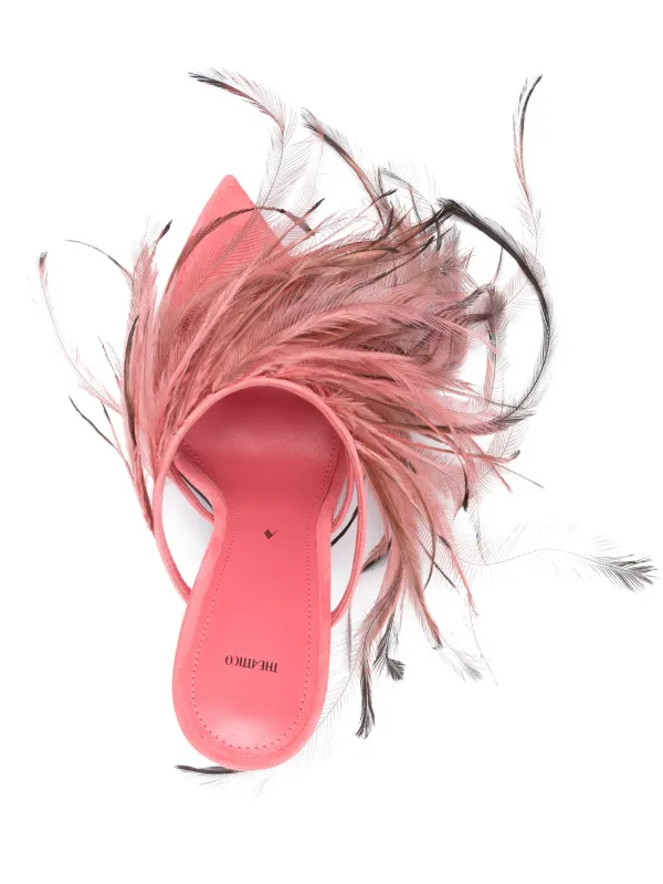 The Attico Judy 105mm Leather Sandals | Pink | FARFETCH UK