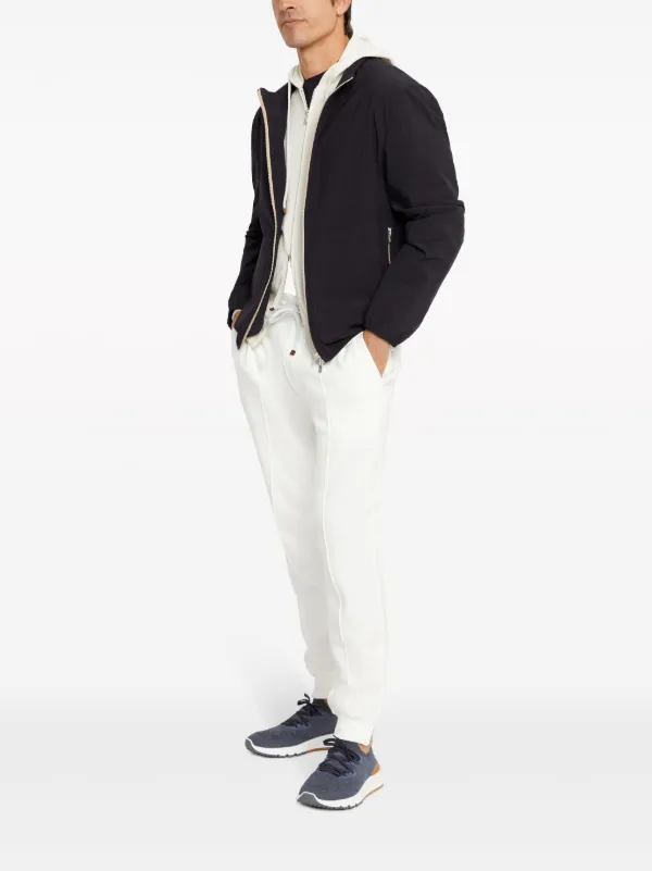 ニット・セーター BRUNELLO CUCINELLI Zip cardigan White MNI708616 Brunello Cucinelli - White Cotton Monili V-Neck Sweater