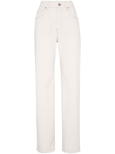 Brunello Cucinelli high-waisted straight-leg jeans Women