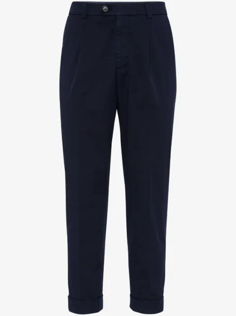 Brunello Cucinelli tapered cotton trousers