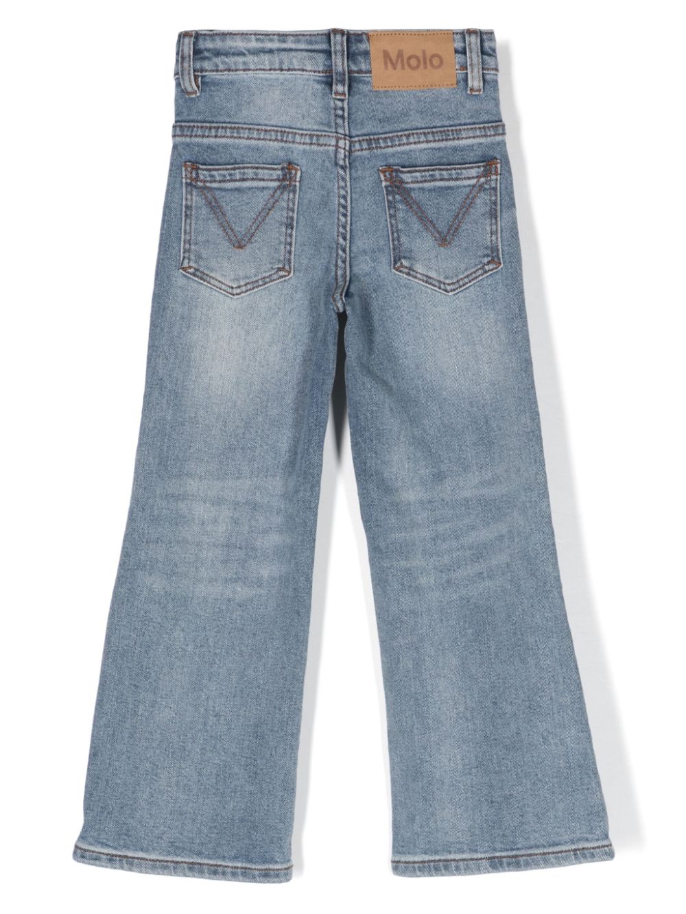 Shop Molo Asta Mid-rise Flared Jeans In Blue