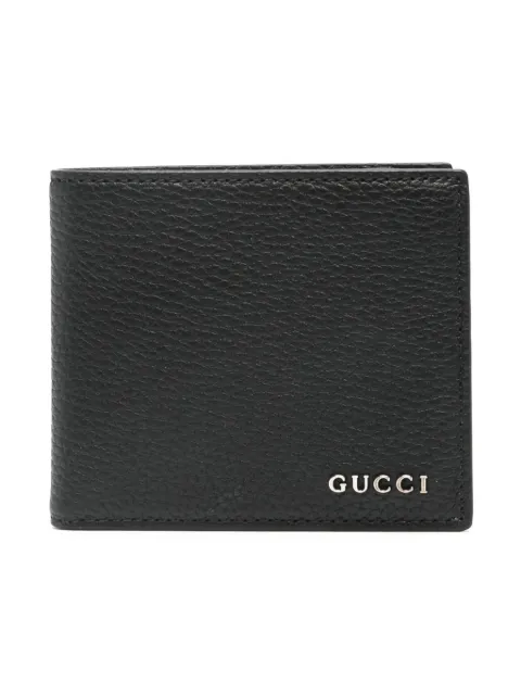 Gucci logo-lettering leather wallet