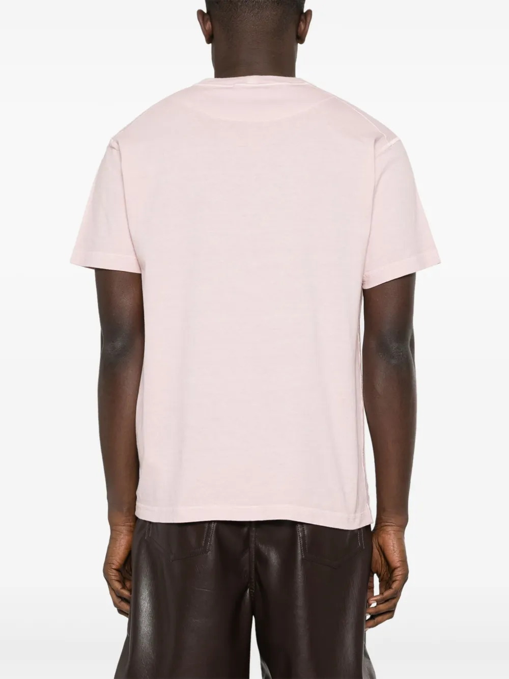 Shop Stone Island Cotton Jersey T-shirt In Pink